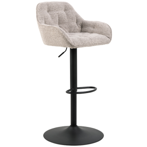 Scandi Béžová bouclé barová židle Proke 63-84 cm  - Výška109 cm- Šířka 52 cm