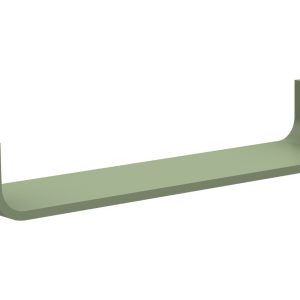 Zelená lakovaná polička Tenzo Flower 80 cm  - Výška12 cm- Šířka 80 cm