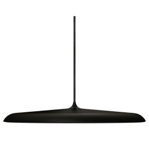 Nordlux Černé kovové závěsné světlo Artist 40 cm  - Výška6 cm- Průměr 40 cm
