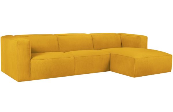CXL by Christian Lacroix Hořčicově žlutá manšestrová rohová pohovka MICADONI Muse 310 cm