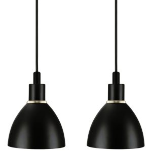 Nordlux Set dvou černých kovových závěsných světel Ray 12 cm  - Výška světla16