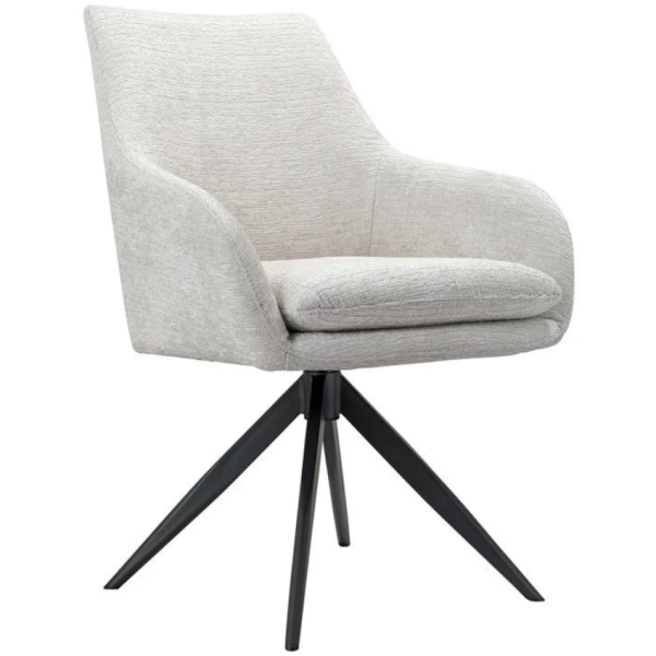 Bílá čalouněná jídelní židle Richmond Lisonne  - Výška78 cm- Šířka 63 cm