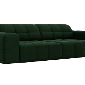 Lahvově zelená sametová čtyřmístná pohovka Cosmopolitan Design Chicago 244 cm  - Výška70 cm- Šířka 244 cm
