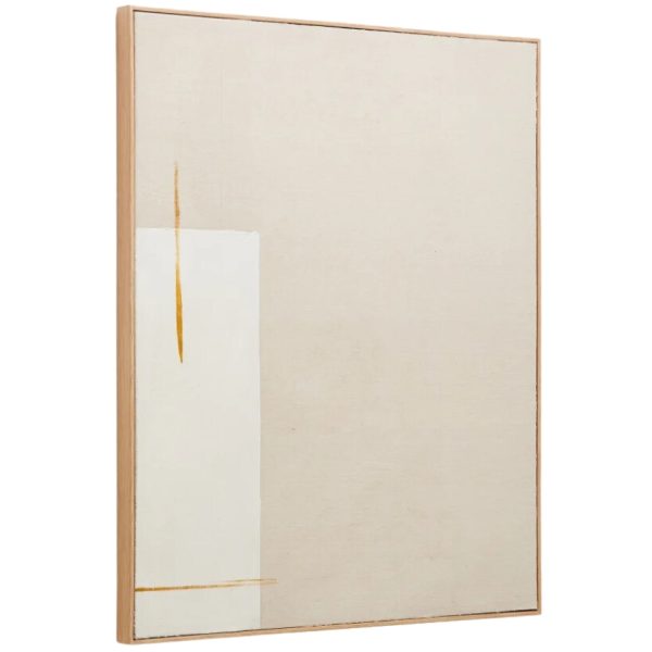 Béžový abstraktní obraz Kave Home Salin 100 x 80 cm  - Výška100 cm- Šířka 80 cm