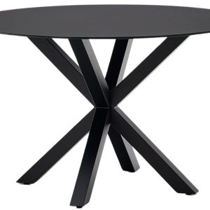 Černý skleněný jídelní stůl Kave Home Argo 120 cm  - Výška74