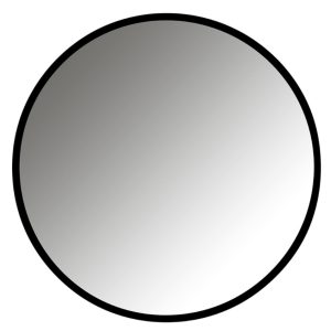 Černé kovové závěsné zrcadlo Richmond Maeron 90 cm  - Průměr90 cm- Hloubka 2