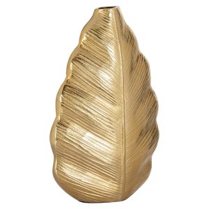 Zlatá kovová váza Richmond Willow 36 cm  - Výška36 cm- Šířka 24 cm