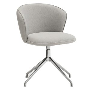 Světle šedá čalouněná konferenční židle Teulat Add  - Výška77 cm- Šířka 59 cm