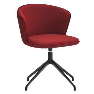 Červená čalouněná konferenční židle Teulat Add II.  - Výška77 cm- Šířka 59 cm