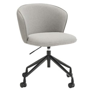 Světle šedá čalouněná kancelářská židle Teulat Add  - Výška77 cm- Šířka 59 cm