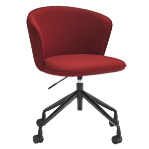 Červená čalouněná kancelářská židle Teulat Add  - Výška77 cm- Šířka 59 cm