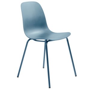 Modrá plastová jídelní židle Unique Furniture Whitby  - Výška84 cm- Šířka 50 cm