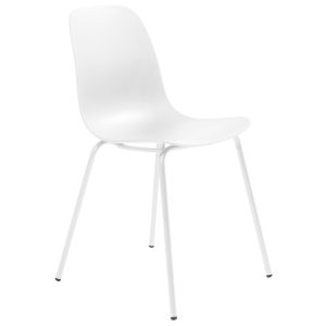 Bílá plastová jídelní židle Unique Furniture Whitby  - Výška84 cm- Šířka 50 cm