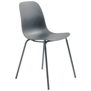 Šedá plastová jídelní židle Unique Furniture Whitby  - Výška84 cm- Šířka 50 cm