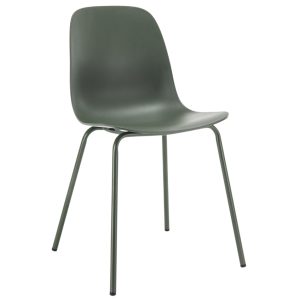 Olivově zelená plastová jídelní židle Unique Furniture Whitby  - Výška84 cm- Šířka 50 cm