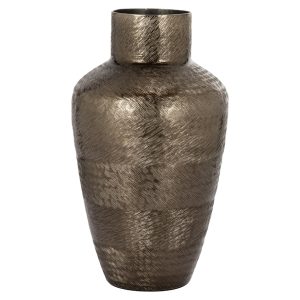 Černá kovová váza Richmond Joah 29 cm  - Výška29 cm- Průměr 17 cm