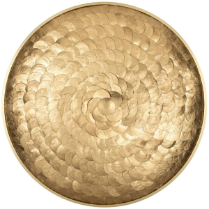 Zlatá kovová nástěnná dekorace Richmond Valentine 70 cm  - Výška70 cm- Šířka 70 cm