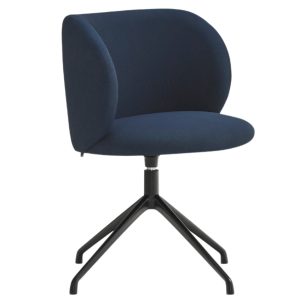 Modrá čalouněná konferenční židle Teulat Mogi  - Výška81 cm- Šířka 59 cm