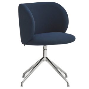 Modrá čalouněná konferenční židle Teulat Mogi II.  - Výška81 cm- Šířka 59 cm