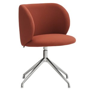 Červená čalouněná konferenční židle Teulat Mogi II.  - Výška81 cm- Šířka 59 cm