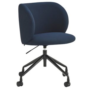 Modrá čalouněná kancelářská židle Teulat Mogi  - Výška81 cm- Šířka 59 cm
