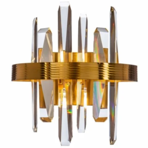 Zlaté kovové nástěnné světlo Richmond Brigh  - Výška30 cm- Šířka 28 cm