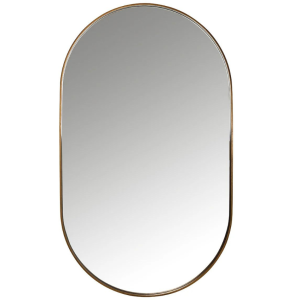 Zlaté kovové závěsné zrcadlo Richmond Skylar 170 x 100 cm  - Výška170 cm- Šířka 100 cm