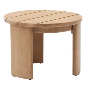 Dřevěný zahradní odkládací stolek Kave Home Xoriguer 60 cm  - Výška43 cm- Průměr 60 cm
