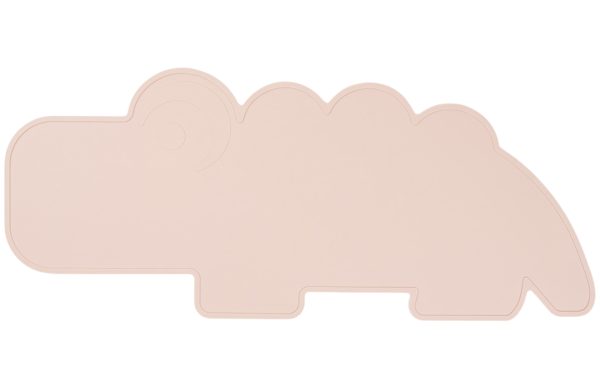 Růžové silikonové dětské prostírání Done by Deer Croco  - Výška23 cm- Šířka 54 cm