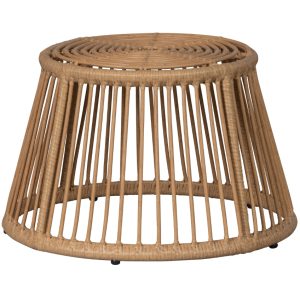 Hoorns Přírodní zahradní odkládací stolek Nesk 43 cm  - Výška33 cm- Hmotnost 5 kg