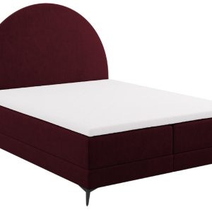 Červená čalouněná dvoulůžková postel boxspring Cosmopolitan Design Sunrise 160 x 200 cm  - Výška140 cm- Šířka 162 cm