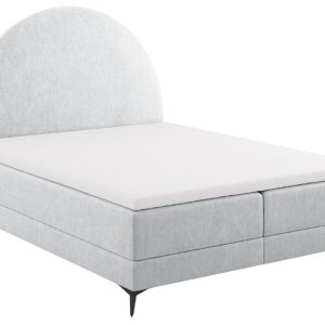 Šedá čalouněná dvoulůžková postel boxspring Cosmopolitan Design Sunrise 160 x 200 cm  - Výška140 cm- Šířka 162 cm