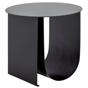 Černý kovový odkládací stolek Bloomingville Cher 43 cm  - Výška38 cm- Průměr 43 cm