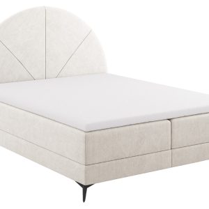 Béžová čalouněná dvoulůžková postel boxspring Cosmopolitan Design Sunset 180 x 200 cm  - Výška130 cm- Šířka 182 cm