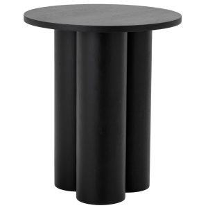 Černý dřevěný odkládací stolek Bloomingville Aio 45 cm  - Výška52 cm- Průměr 45 cm