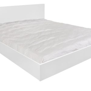 Bílá dvoulůžková postel TEMAHOME Float 160 x 200 cm s roštem  - Výška81 cm- Šířka 180 cm