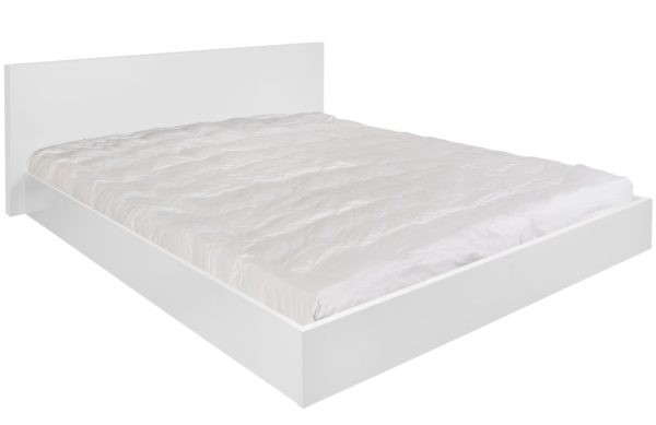 Bílá dvoulůžková postel TEMAHOME Float 180 x 200 cm s roštem  - Výška81 cm- Šířka 208 cm