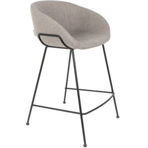 Šedá látková barová židle ZUIVER FESTON 65 cm  - Výška88