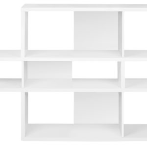 Bílá lakovaná knihovna TEMAHOME London 156 x 34 cm  - Výška100 cm- šířka 156 cm