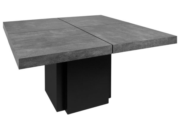 Betonově šedý jídelní stůl TEMAHOME Dusk 150 x 150 cm  - Výška76 cm- Šířka 150 cm