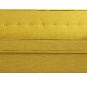 Nordic Design Kurkumově žlutá látková třímístná pohovka Tracy 210 cm  - Výška80 cm- Šířka 210 cm