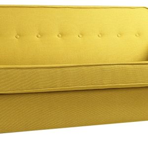Nordic Design Kurkumově žlutá látková rozkládací pohovka Tracy 210 cm  - Výška80 cm- Šířka 210 cm