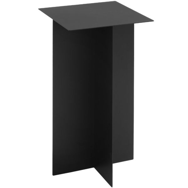 Nordic Design Černý kovový podstavec Elion 30x30 cm  - Výška60 cm- Šířka 30 cm