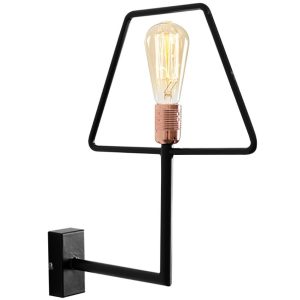 Nordic Design Černé kovové nástěnné světlo Jolita  - Šířka28 cm- Výška 60 cm