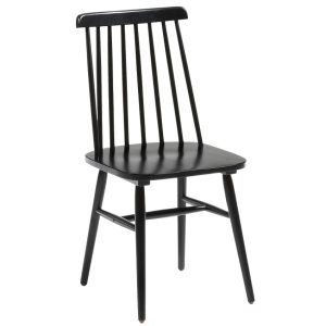 Černá dřevěná jídelní židle Kave Home Tressia  - Výška89 cm- Šířka 43 cm