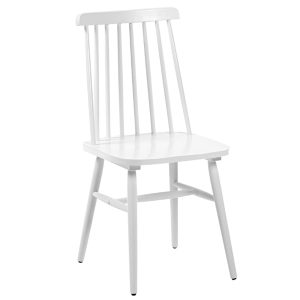 Bílá dřevěná jídelní židle Kave Home Tressia  - Výška89 cm- Šířka 43 cm