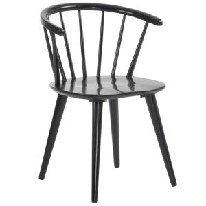 Černá dřevěná jídelní židle Kave Home Trise  - Výška77 cm- Šířka 53 cm