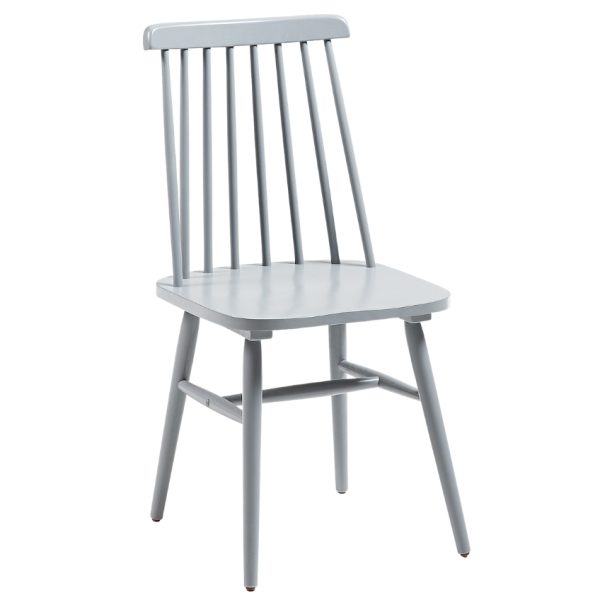 Světle šedá dřevěná jídelní židle Kave Home Tressia  - Výška89 cm- Šířka 43 cm