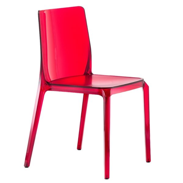 Pedrali Červená plastová jídelní židle Blitz 640  - Výška81