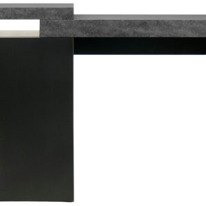 Betonově šedý pracovní stůl TEMAHOME Detroit 119 x 35 cm  - výška82 cm- šířka 119 cm